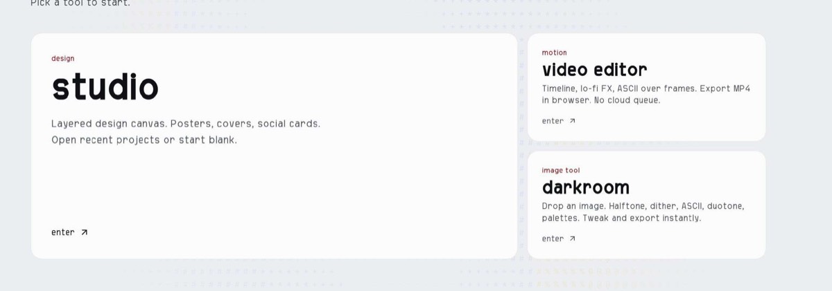 Screenshot from the Bitgrain UX audit: No Cloud Save, Tiny Template Previews