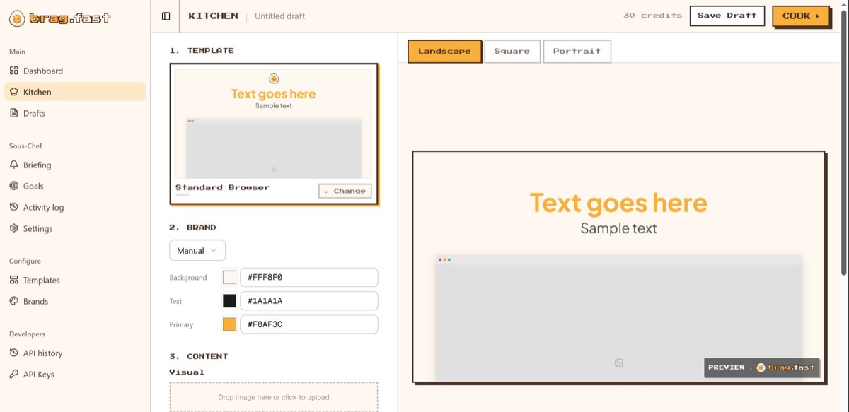 Screenshot from the brag.fast UX audit: A Metaphor New Users Can't Decode