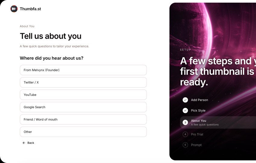 Screenshot from the Thumbfa.st UX audit: A Dashboard With No Clear First Step